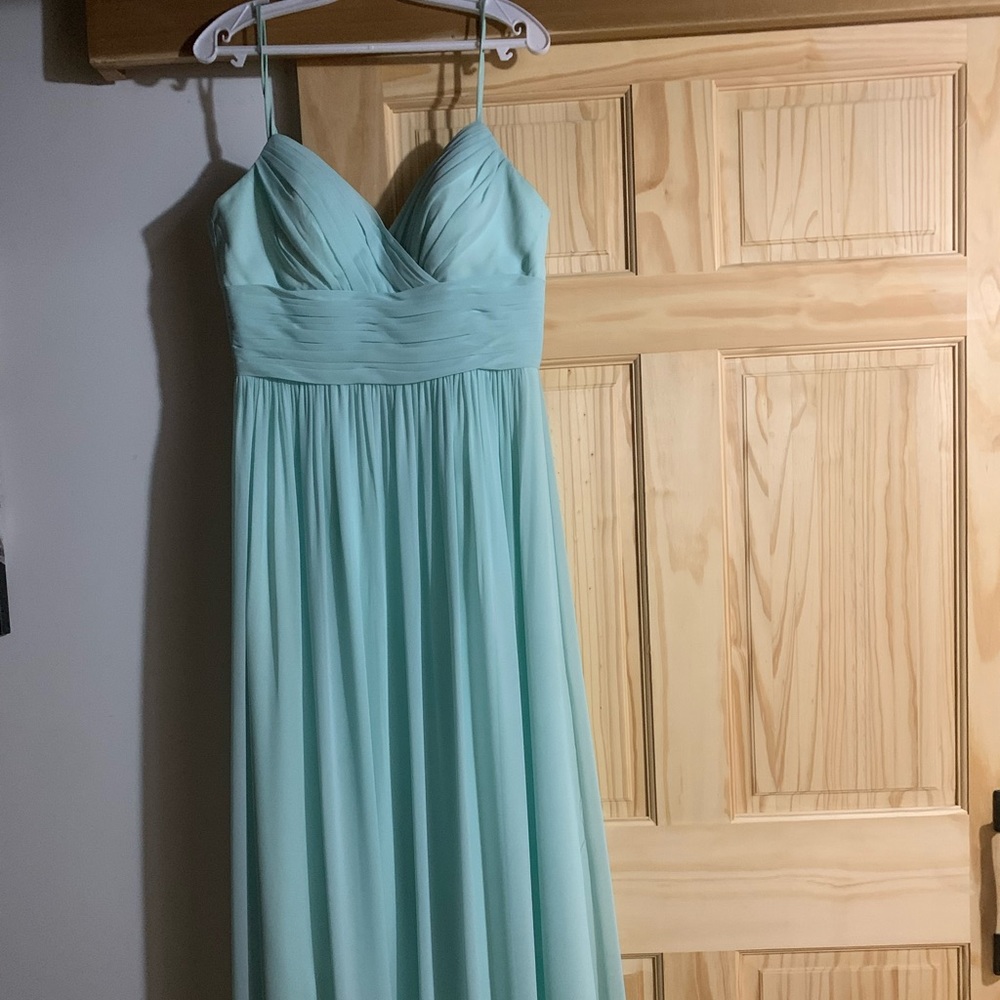Bridal wear mint long dress